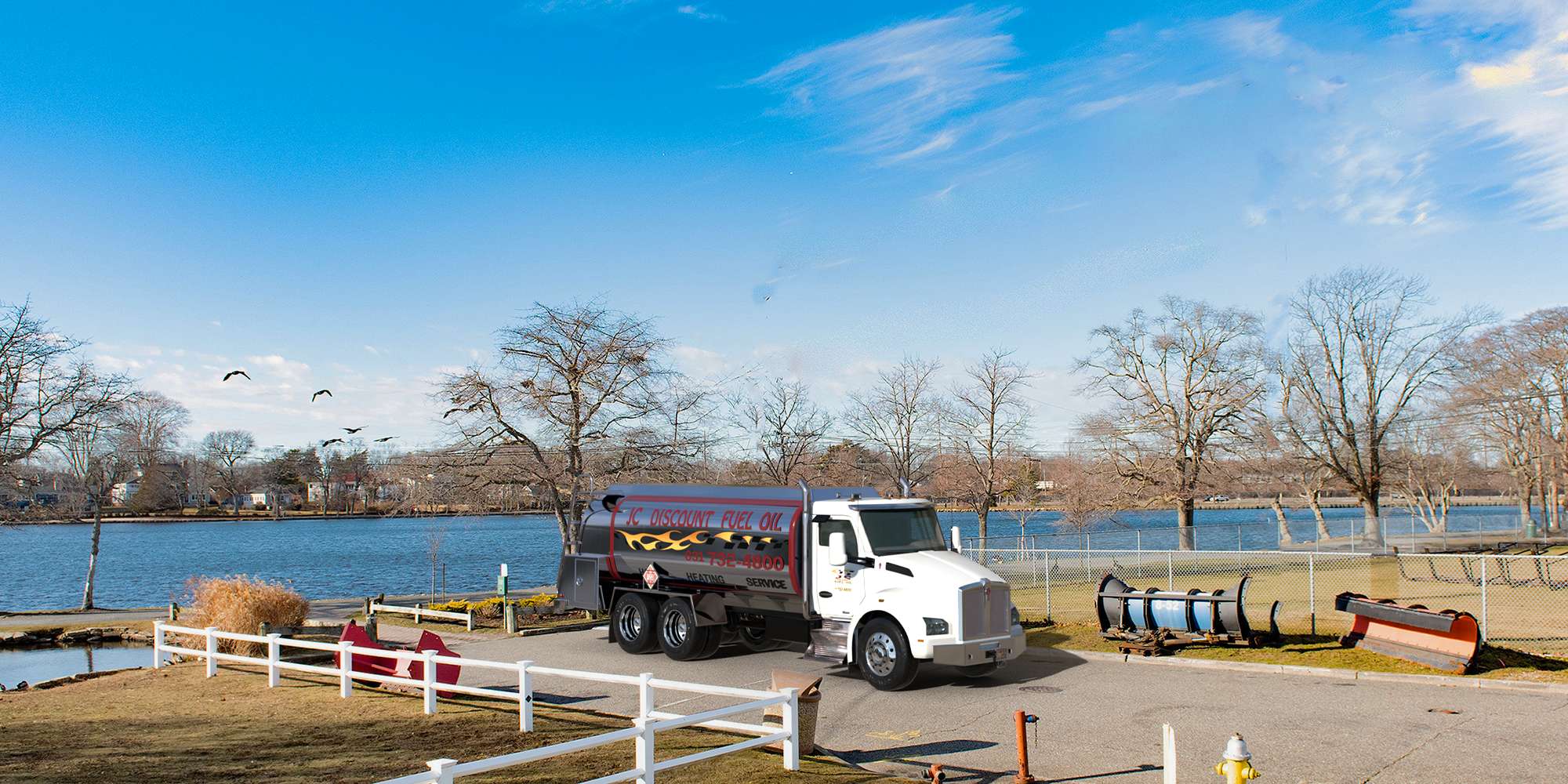 Photo of a truck delivering heating oil